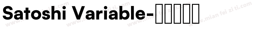 Satoshi Variable字体转换